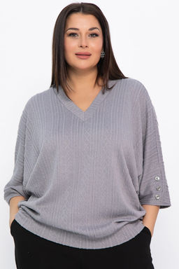 Блуза Вэнсдей (серая) Б14820-4М