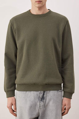 Siyah-Lacivert-Gri Melanj 3lu Paket Regular/Normal Kesim Basic Ici Polar Sweatshirt TMNAW26SW00006 - Trendyolmilla фото 21