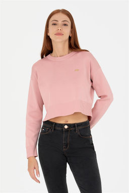 U. S. Polo Assn Женский пудровый свитер с круглым вырезом