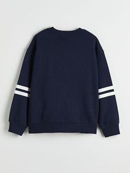 Stitch Bask?l? K?z ?ocuk Sweatshirt