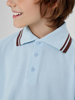 Поло для мальчиков голубое - Mark formelle фото 4
