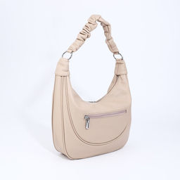 Сумка-мешок на молнии, наружный карман, длинный ремень, цвет бежевый - Simaland фото 2