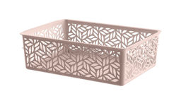 Цена за 2 шт. Корзинка универсальная "Линден" 2л, 230х160х70мм (бежевый) 221313127/06