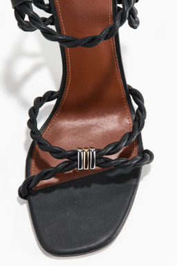 Sandalias de tac?n con tiras finas - H&m фото 4