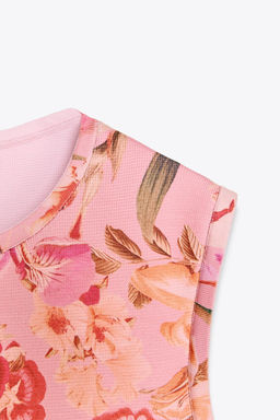 FLORAL PRINT KNIT DRESS - Zara фото 6