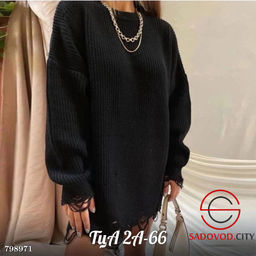 Туника оверсайз дырявый вязаный - Bruno фото 3