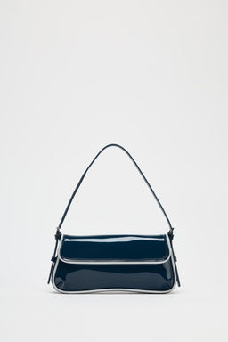 CONTRAST PATENT-EFFECT SHOULDER BAG - Zara фото 3