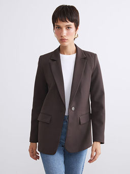 Krep Kad?n Blazer Ceket