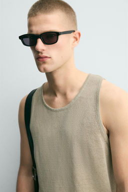 CAMISETA TANK RELAXED FIT PUNTO / Verde claro