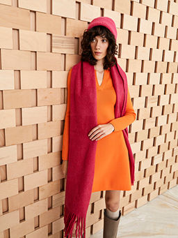 Polo Yaka Kad?n Triko Elbise