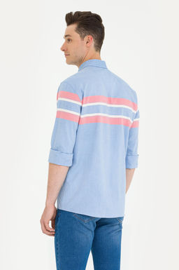 U. S. Polo Assn Мужская синяя рубашка с длинным рукавом - U.s. polo assn фото 19