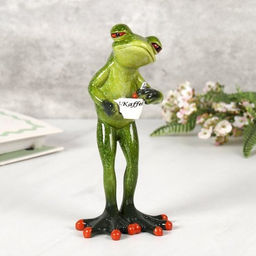 Фигурка Лягушка с чашкой Кофе 16 см / YX09002 /уп 2/36/ - Галеонтрейд фото 2