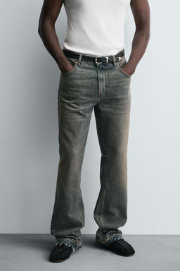 JEANS FLARE FIT / Azul / Verde - Zara фото 11