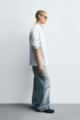 RIPPED BAGGY FIT JEANS - Zara фото 4