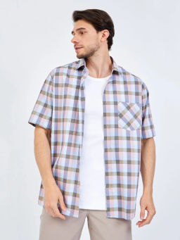 Сорочка мужская короткий рукав GREG 265/101/0271/C