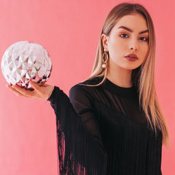 Серьги с жемчугом Нежность круг с бусиной, цвет белый в золоте - Queen fair фото 5