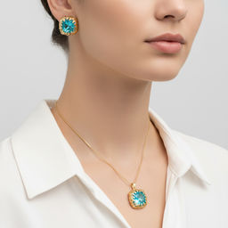 Комплект колье+серьги Fiore Luna