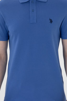 Erkek Slim Fit Polo Yaka _ndigo Basic Ti__rt - U.s. polo assn фото 6