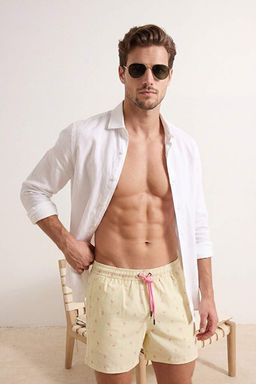 Sar_ Tropik Bask_l_ Standart Boy Mayo Deniz _ortu TMNSS21DS0021 - Trendyolmilla фото 2