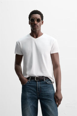 LIMITED EDITION V-NECK T-SHIRT - Zara фото 2