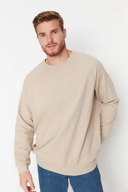 TRENDYOL MAN Lacivert Buyuk Beden Bisiklet Yaka Oversize/Genis Kesim Ici Polarl? Sweatshirt TMNAW24AO00007 - Trendyolmilla фото 2