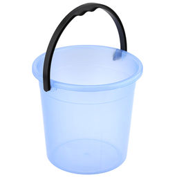 Ведро пластмассовое 3л, д18,5см, h17,5см, пищевое, полипропилен, цветной прозрачный (Россия)