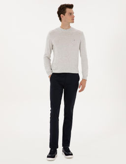 Lacivert Slim Fit Kanvas Pantolon - Pierre cardin фото 3