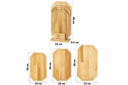 Комплект 3 досок 38*22*1,8 см, 34*20*1,8 см, 30*18*1,8 см "Гайка" на дер. подстав.