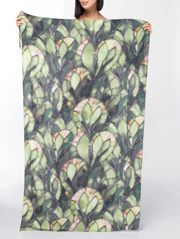 Большой, мягкий, тонкий и очень нежный двусторонний палантин с рисунком - Tantino фото 9