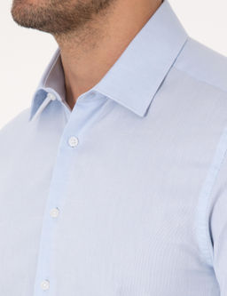 A__k Mavi Slim Fit %100 Pamuk Klasik Yaka Oxford G_mlek - Cacharel фото 7