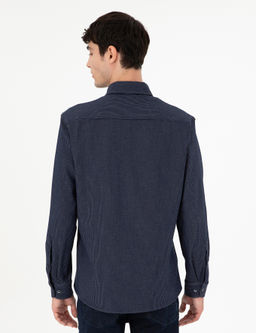 Lacivert _izgili Regular Fit Uzun Kollu G_mlek - Pierre cardin фото 5