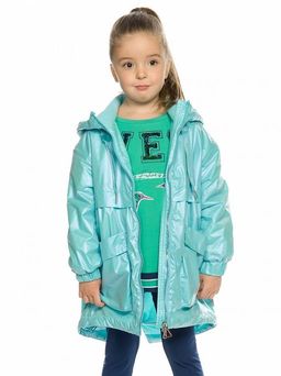 PELICAN, плащ для девочек, Бирюза  фото 2