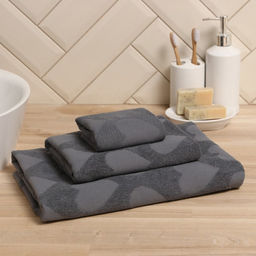 Полотенце махровое Love Life Hearts 70*140 см, темно-серый, 100% хл, 450 гр/м2