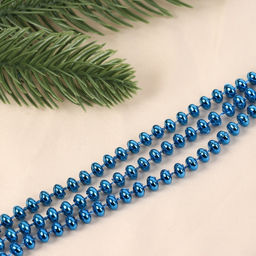 Цена за 3 шт. Бусы на ёлку Бусинки, длина 2 м, d=4 мм, синие - Зимнее волшебство фото 2