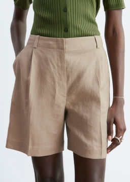 Pantalones cortos tipo sastre de lino - H&m фото 6