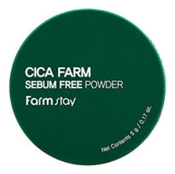 Пудра рассыпчатая для лица матирующая FARMSTAY Cica Farm Sebum Free Powder, 5g