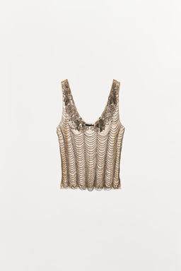 TOP ABALORIOS ZW COLLECTION / Plata - Zara фото 8