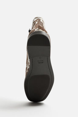 ANIMAL PRINT LEATHER BOOTS - Zara фото 6