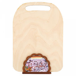 Счастья, Радости, УдачиКомлект деревянный 4 предмета: доска разделочная 29х21х0,6см; доска разделочная 21х19,5х0,6см; подставка под горячее 14,5х14,5х0,8см; салфетница 12,5х8,5х4см (Россия) - Домашняя мода фото 6