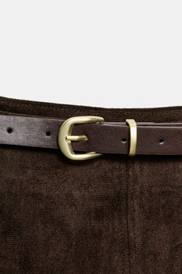 FALDA EFECTO ANTE CINTUR?N / Marr?n chocolate - Zara фото 9