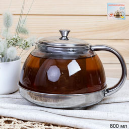 Чайник заварочный 800 мл с ситечком АКЦИЯ / 31-В /уп 36/