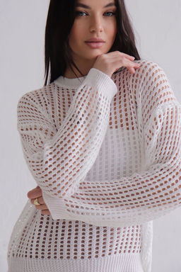 Martichelli Джемпер-сеть белый фото 5