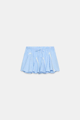 FALDA MINI RAYAS ENTREDOS / Azul / Blanco - Zara фото 4