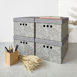 VAL MM-BC-4S Короба картонные, 25*33*18.5 см, набор 4 шт., MONET MORNING, шт