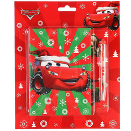 Подарочный набор канцелярии «С новым годом», блокнот А6, ручка, наклейки, «Тачки»