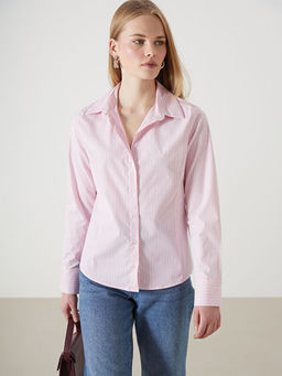 ?izgili Poplin Kad?n G?mlek