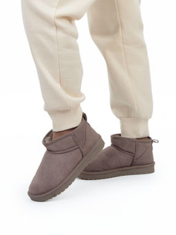 04-PF8300-4 GRAY/BEIGE Угги женские (натуральная замша, 100% шерсть)
