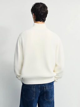 Джемпер из хлопка на молнии / Zarina  фото 9