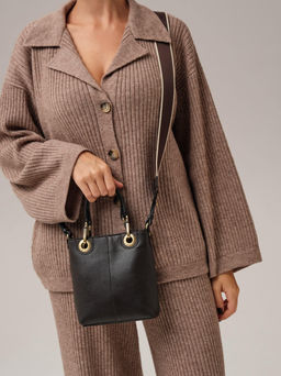 Сумка кожаная кросс-боди Deboro 30347 темно-коричневый