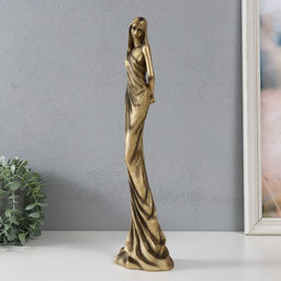 Фигурка полистоун «Девушка в тоге», под бронзу, 11×9×41 см
